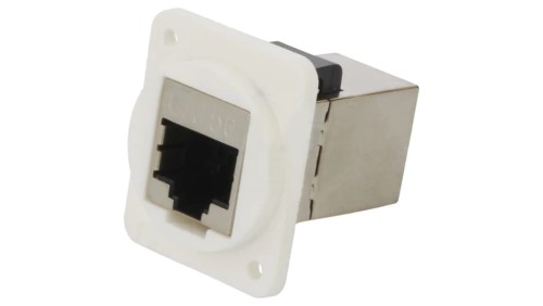 Łącznik FT RJ45 8p8c Kat 5e ekranowane 19x24mm plastik CP30220SXW