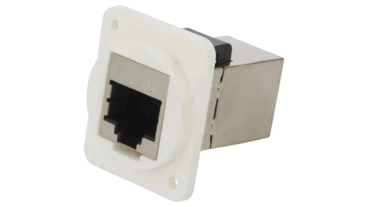 Łącznik FT RJ45 8p8c Kat 5e ekranowane 19x24mm plastik CP30220SXW