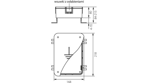 Skrzynka puszka odgromowa P/T 218x168x84-215 PZO INOX 35.02
