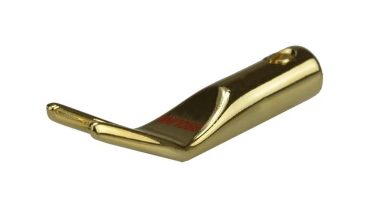PROLINK Premium TSP-080 Wtyk głośnikowy typu WIDEŁKI skręcany pozłacany czerwony