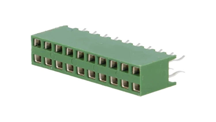 Gniazdo kołkowe HV-100 żeńskie 20-pin proste 2,54mm THT 2x10 1-215309-0