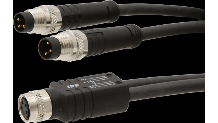 VK000048, rozdzielacz, 2x M8 3pin, M8 4pin 2xM8-Stecker3p,1xM8-Dose4p