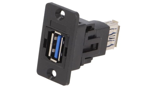 Adapter USB A - USB A 3.0 SLIM złocony 29mm CP30605N