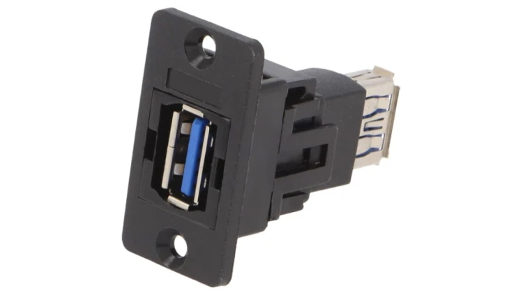 Adapter USB A - USB A 3.0 SLIM złocony 29mm CP30605N