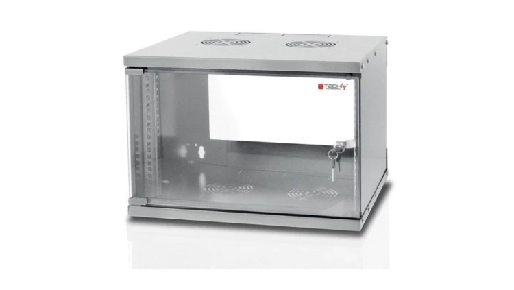 Szafka wisząca ECO RACK 19 9U/450mm zmontowana szara