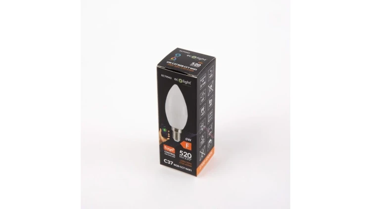 Żarówka LED SMART TUYA Świeczka E14 6W RGB CCT Wifi tuya