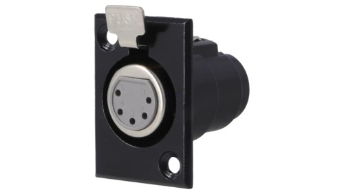 Gniazdo XLR żeńskie PIN 5 z przyciskiem na panel przykręcany FC6171