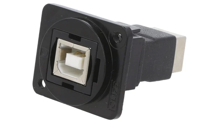 Łącznik USB B - USB B 2.0 FT metal 19x24mm CP30203NM3B