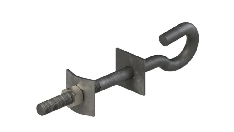 Śruba hakowa M16 L160 ocynk ogniowy S301C SH16L160