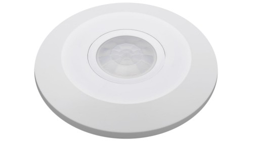 CZUJNIK RUCHU SUFITOWY ULTRA PŁASKI LED PIR 360 STOPNI BIAŁY 230V NA PODCZERWIEŃ