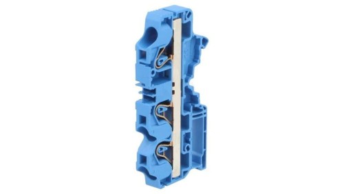 Złączka szynowa SNK 0,5÷10mm2 drogi 1 zaciski 3 niebieski 1kV 1SNK710021R0000 (ZK10-3P-BL)