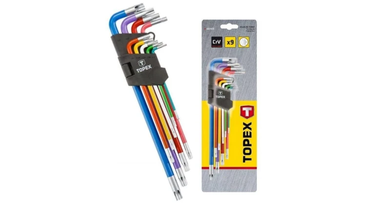 Klucze Torx kolorowe (zestaw 9 szt.) 35D969