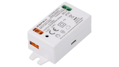 Zasilacz impulsowy LED 6W 24VDC 250mA 220÷240VAC IP20 OUT 1 LN0624CV