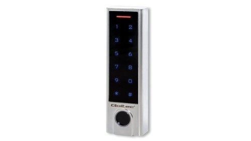 Qoltec Zamek szyfrowy dotykowy Titan z czytnikiem linii papilarnych RFID BT 4.0 kod karta brelok dzwonek IP68 EM