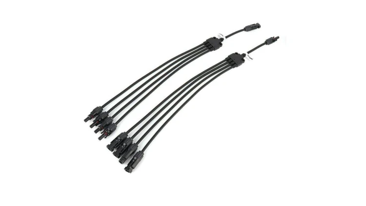 ZŁĄCZE KONEKTOR MC4 POCZWÓRNY RÓWNOLEGŁY + - MC4-RR-ZK-4