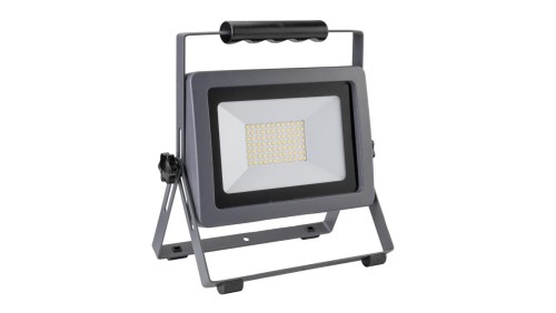Naświetlacz FLARE 70W LED 5950lm 6500K, IP65, przewód gumowy 1,5m srebrna / 47010