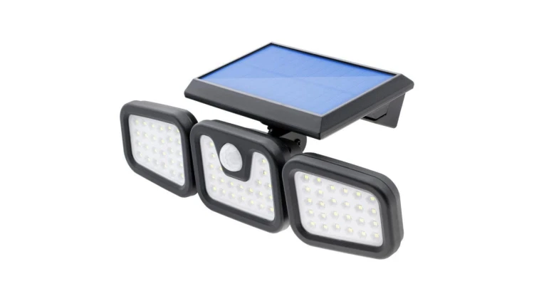 Naświetlacz solarny lampa 74x LED 15W 450lm Zimna czujnik ruchu IP65