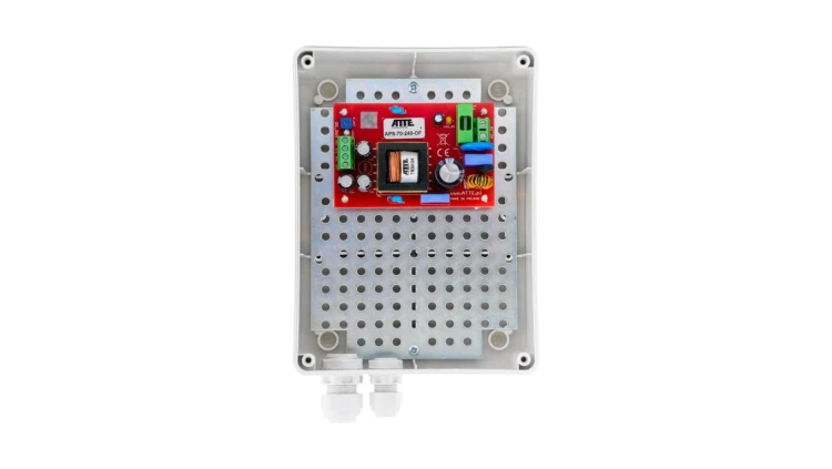 Zasilacz sieciowy SMPS, Vin 230VAC, Vout 24VDC, Iout 3A, Pout 72W, w obudowie zewnętrzne ABOX-M1, typu APS-70-240-M1