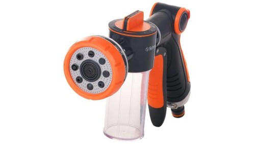 Zraszacz ogrodowy pistolet 8w1 z dozownikiem Schmith