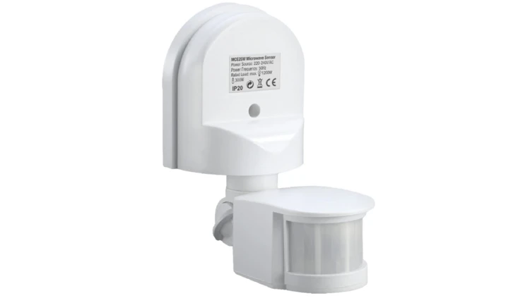 Ścienny czujnik ruchu zmierzchu 180stopni 1200W Maclean Energy MCE25 biały MCE25