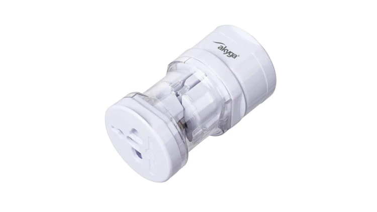 Adapter podróżny AC Akyga AK-AD-61 worldwide biały