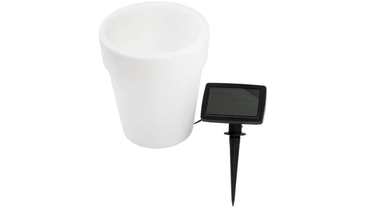 Lampa Ogrodowa Doniczka Solarna LED Biała 4000K neutralna GOLDLUX
