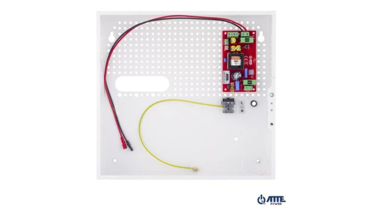 Zasilacz buforowy SMPS 12V 3,5A 40W obudowa wewnętrzna ABOX-F (1x AKU 18Ah)