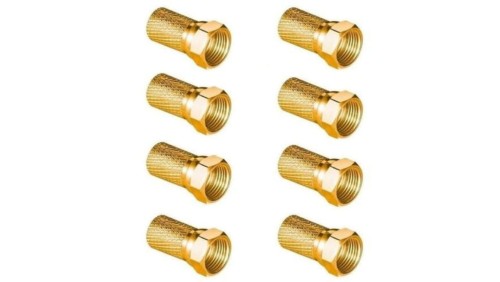 Wtyk sat F 6,8 mm Gold CU Vayox (opakowanie 8 szt.) PAK.