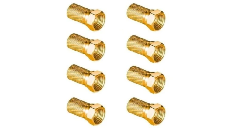 Wtyk sat F 6,8 mm Gold CU Vayox (opakowanie 8 szt.) PAK.