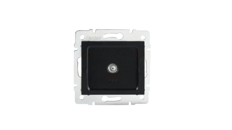 Kanlux Mowion LOGI 02-1301-042 czarny mat, Gniazdo antenowe typu F