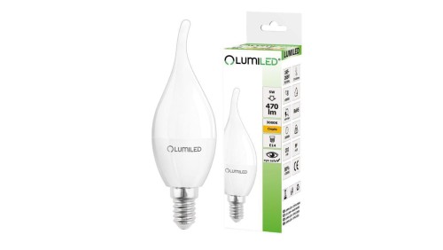 Żarówka LED E14 BA35 5W = 50W 470lm 3000K Ciepła 180 LUMILED