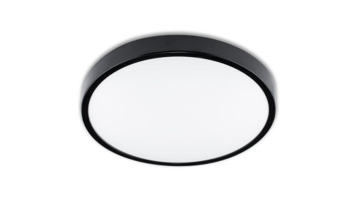 Plafon LED Lampa Sufitowa Natynkowa Łazienkowa 13W 4000K IP44 z Czujnikiem Ruchu ZOE LX Czarna 30cm