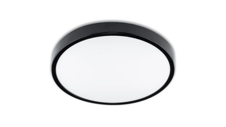 Plafon LED Lampa Sufitowa Natynkowa Łazienkowa 13W 4000K IP44 z Czujnikiem Ruchu ZOE LX Czarna 30cm