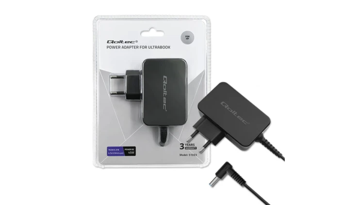 Qoltec Zasilacz do ultrabooka laptopa HP 45W 19.5V 2.31A 4.5*3.0+pin