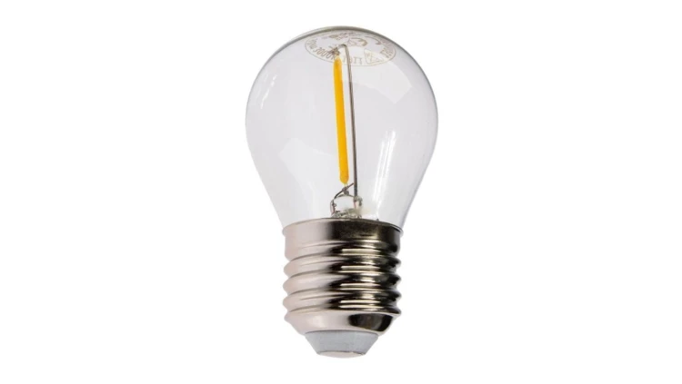 Żarówka LED E27 G45 1,3W 55lm 2700K Ciepła 360 Filament KOBI do Girlandy