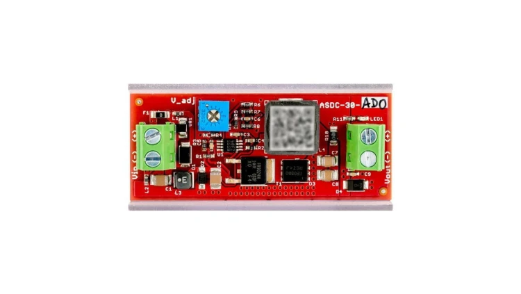 Przetwornica obniżająca napięcie z regulacją 3...12V Vin 6...50VDC, Vout 3,3V...12VDC, Iout 2,5A, moduł do zabudowy
