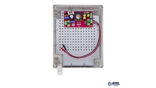 Zasilacz buforowy SMPS 12V 3,5A 40W obudowa zewnętrzna ABOX-L1 (1x AKU 7Ah)