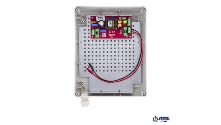 Zasilacz buforowy SMPS 12V 3,5A 40W obudowa zewnętrzna ABOX-L1 (1x AKU 7Ah)