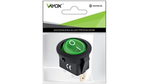 Przełącznik IRS-101-8C/D 12V zielony Vayox PAK.