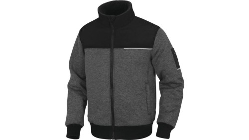 Bluza molton z polaru poliester SHERMAN2, kolor: szaro-czarny, rozmiar: XXL / SHER2GNXX