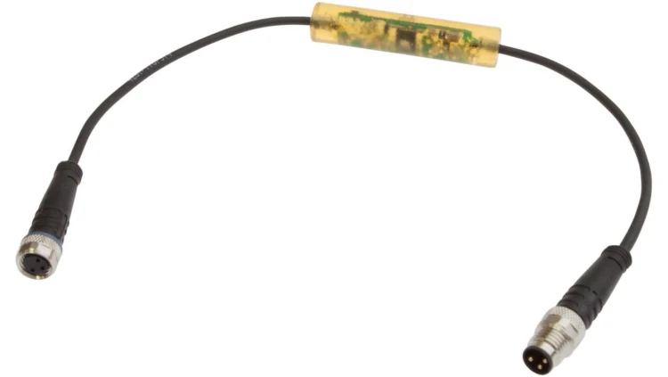 VY030175, stopień czasowy, opóźnienie włączenia, 0-0.15s, 10-35V DC, 1x NO, M8 3pin 0.3m, IP67, plastik, potencjometr