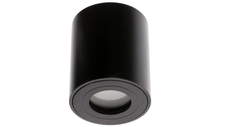 Oprawa Natynkowa HALOGENOWA Wodoodporna Aluminiowa SPOT TUBA 95mm IP44 Czarna AQUARIUS ROUND Kobi