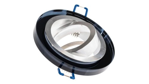 Oprawa Halogenowa Szklana Sufitowa ARIAN MR16 GU10 LUMILED Okrągła Ruchoma Czarna