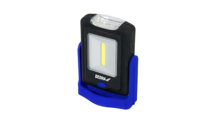 LATARKA 1W COB LED+3LED PROSTOKĄTNA Z PODSTAWĄ, BATERIĄ