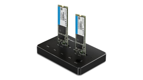 Qoltec Stacja dokująca dysków 2x SSD M.2 SATA NGFF USB typ C