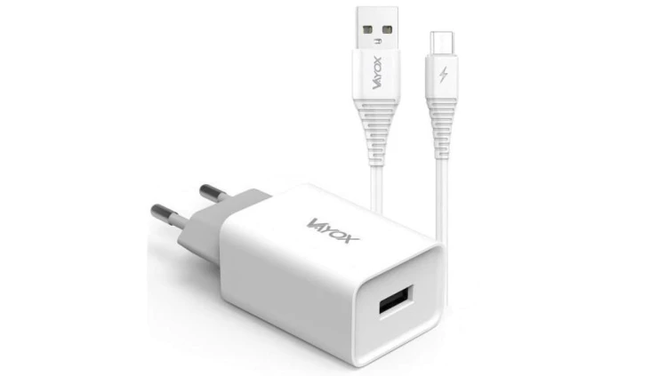 Ładowarka sieciowa USB 5V 2.1A + kabel micro usb 1m VA0051micro Vayox
