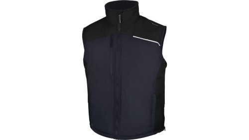 Kamizelka z poliestru pongee powlekanego PVC FIDJI3, kolor: granatowo-czarny, rozmiar: 3XL / FIDJ3MN3X