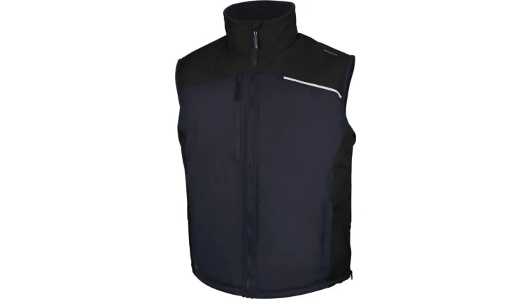 Kamizelka z poliestru pongee powlekanego PVC FIDJI3, kolor: granatowo-czarny, rozmiar: 3XL / FIDJ3MN3X