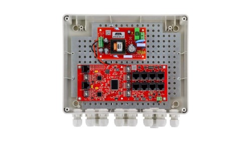 Zestaw do 8 kamer IP switch PoE 8P+2G w obudowie zewnętrznej ABOX-L2, zasilacz 96W