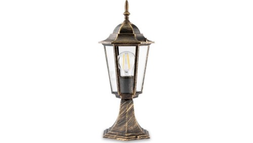 Lampa Ogrodowa Zewnętrzny E27 Niski SŁUPEK LATARNIA 40cm Patyna BELLIS LUMILED